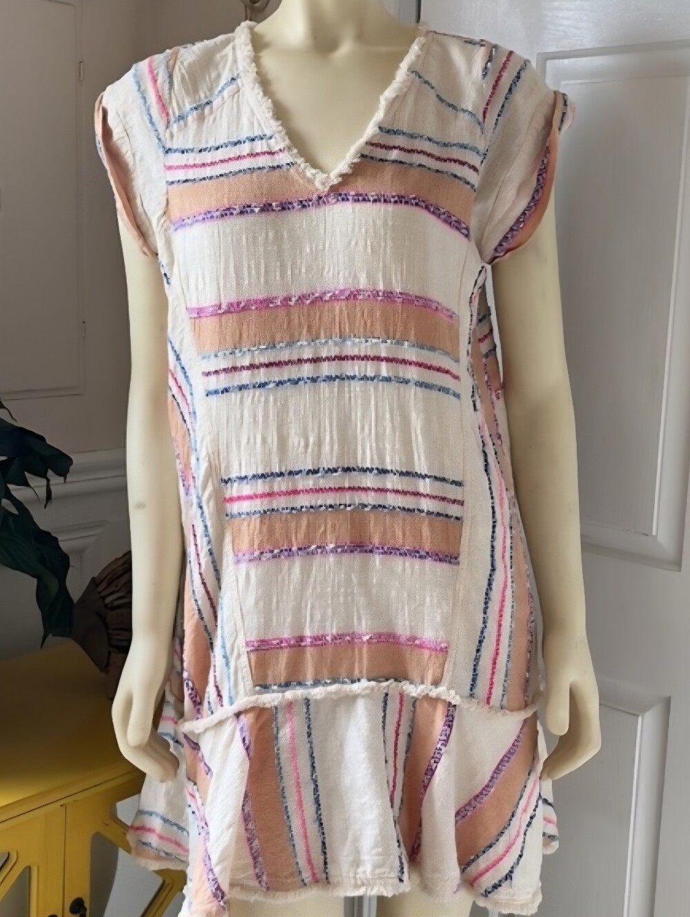 Anthropologie Holding Horses Elira Striped Dress Bohemian Women's Medium M EUC - Picture 5 of 16